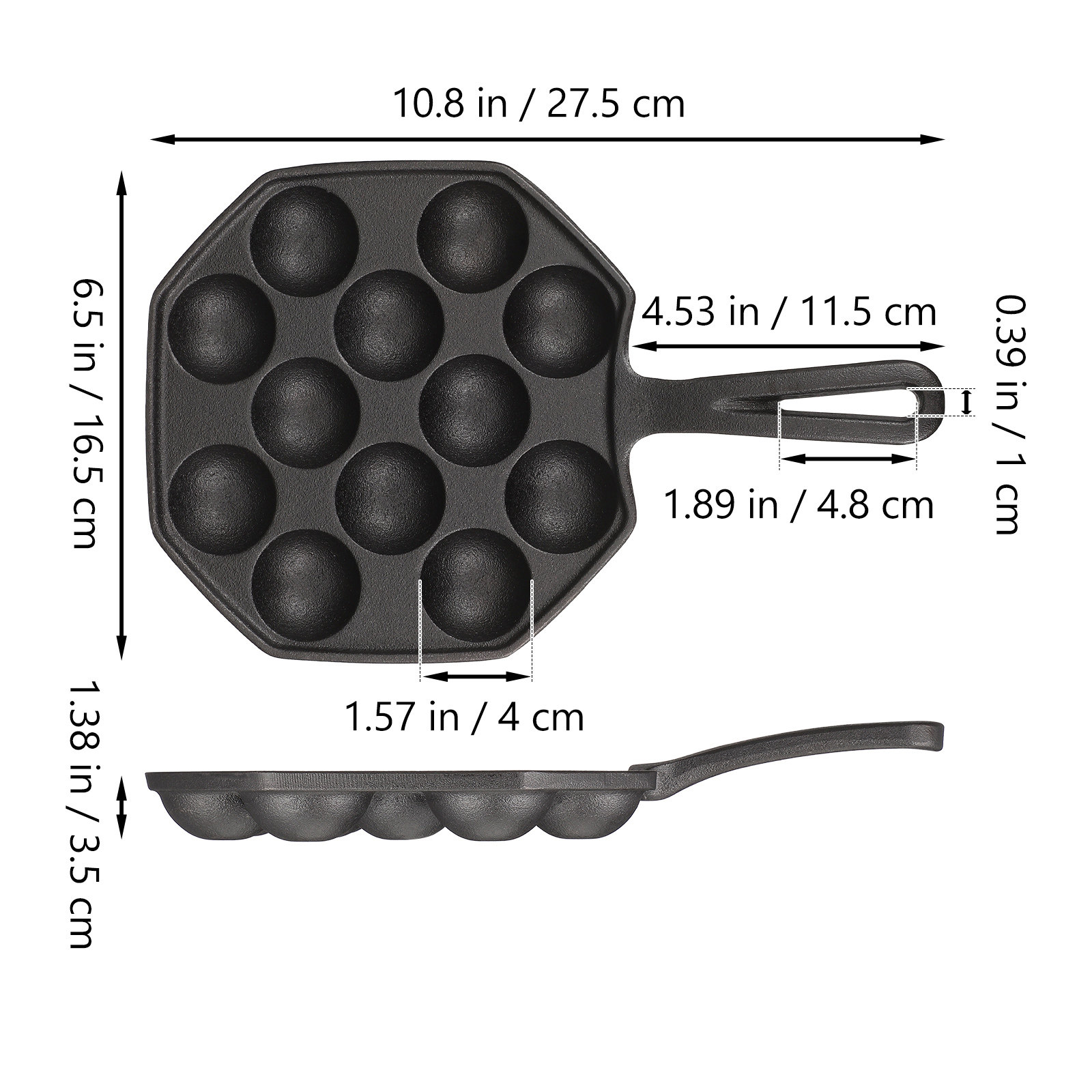 12 Molds Takoyaki Pan Cast Iro - đánh giá và giá Takoyaki Grill Plate